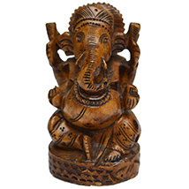 Decorative Lord Ganesha Idol in Wood