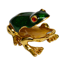 Vastu Friendly Decorative Frog Figurine in Metal