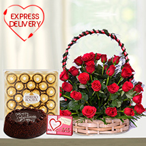 Amazing Red Basket Hamper 