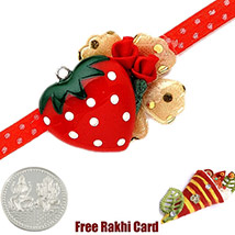 Red Heart Rakhi with a Free Silver Coin /></a></div><div class=