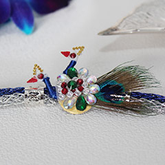 Embellished Peacock Rakhi