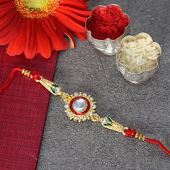Circular Kundan Rakhi