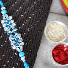 Shimmering Blue Rakhi