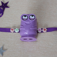 Purple Minion Rakhi with Sharpener