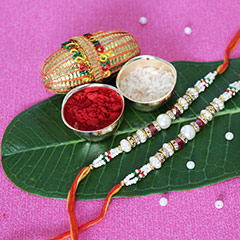 Pearly Beaded Rakhi Set of 2 /></a></div><div class=