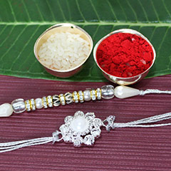 Pearly White Rakhi Set /></a></div><div class=