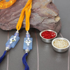 Fancy Kundan Rakhi Set