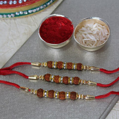 Elegant Rudraksha Rakhis /></a></div><div class=