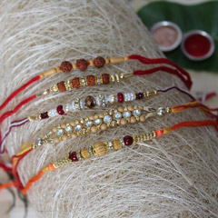 Rudraksha Rakhi Set /></a></div><div class=