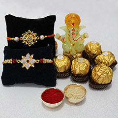 Chocolaty Rakhi with Ganesha /></a></div><div class=