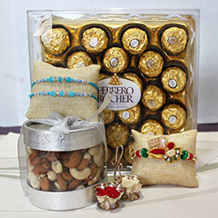 Sweet N Nutty Rakhi Combo