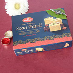 Soan Papdi with Antique Rakhi /></a></div><div class=