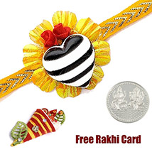 Heart Rakhi with a Free Silver Coin /></a></div><div class=