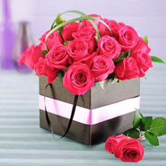 Cerise Roses in a Box
