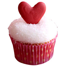 Classic Valentine Heart Cupcake