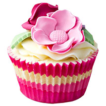 Pink Flower Cupcakes