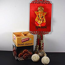 Gulab Jamun with Ganesha Wall Hanging