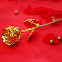Engraved Golden Rose for Valentine