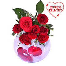 Rose glass vase Gift