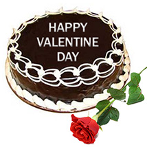 Valentine Choco Cake with Rose