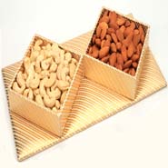 Golden Dryfruit Tray