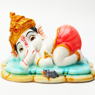 Crown Sleeping Ganesha