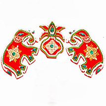 Elephant Pair Rangoli