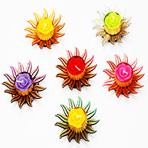 Set of 6 Colourful Floating T-Lites