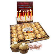 Delightful Ferrero Rocher With Birthday Card