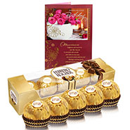 5 Piece Ferrero Rocher With Birthday Card