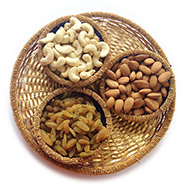 Golden Tray of Healthy Dryfruits 