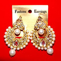 Golden Pearl Earrings