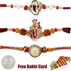 Jewelled Rakhi Set of 3