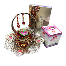 Delectable Karwa Chauth Gift with Silver Bowl