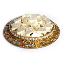 Golden Tray Kaju Katli