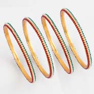 Multicolour Pearl bangles