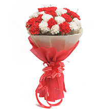 Mothers Day - Red N White Carnations