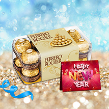 New Year Card with Ferrero rocher