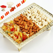 Golden Dryfruit Tray