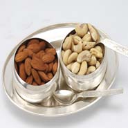 Silver bowls Set with Dryfruits