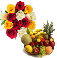 Roses with Fresh Fruits