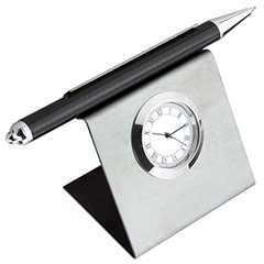 Square Pen Holder Cum Clock - 354