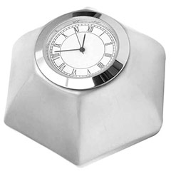 Silver Cube Clock - 373