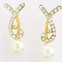 Pearl Diamond Earings- Earf91509