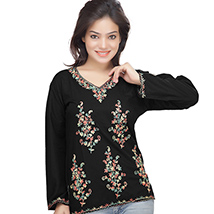 Black 1367 Kashmiri Kurti