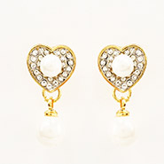 Heart Pearl Earings