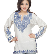 White 3092 Kashmiri Kurti