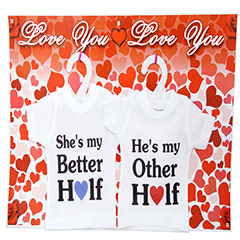 Valentine Gifts- Couple Mini T-shirts (Better Half)